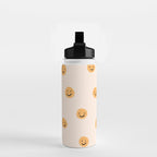 Yellow Smiley Face Pattern Water Bottle Gallery Image 2