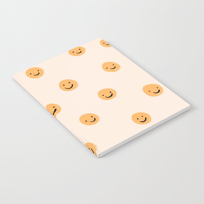Yellow Smiley Face Pattern Notebook Gallery Image 2