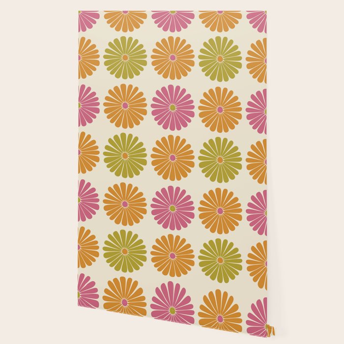 Retro Summer Daisies VIII Wallpaper Gallery Image 2