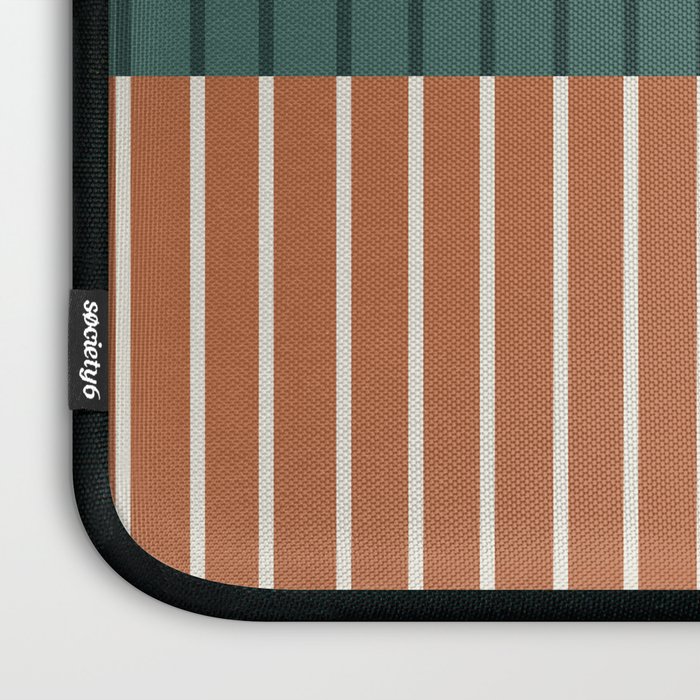 Color Block Line Abstract V Colorful Retro Laptop Sleeve Gallery Image 3