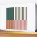 Color Block Line Abstract V Colorful Retro Wall Mural Gallery Image 2