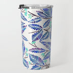 Happy Sloth - Tropical Blue Leaves Travel Mug Gallery Image 3