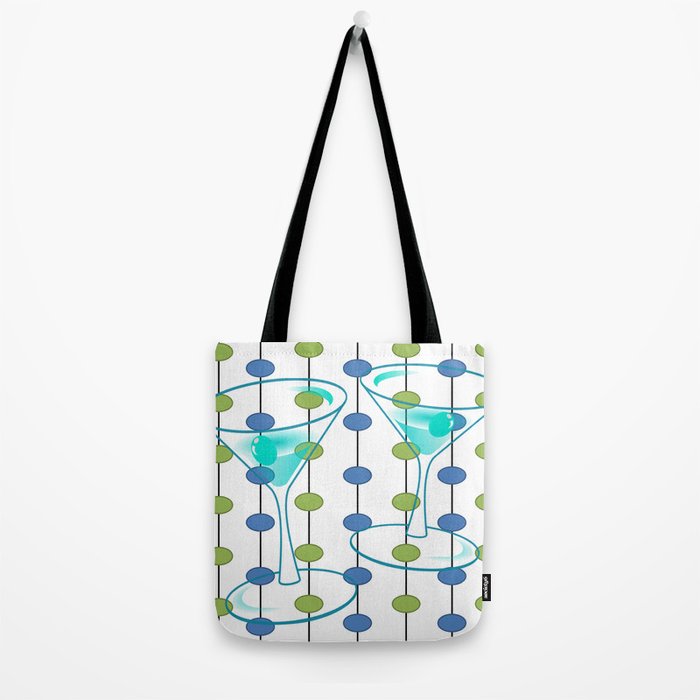 Mid-Century Modern Atomic Art Cocktails 1.0 Tote Bag Gallery Image 2