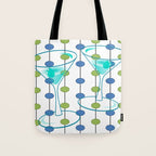 Mid-Century Modern Atomic Art Cocktails 1.0 Tote Bag Gallery Image 1