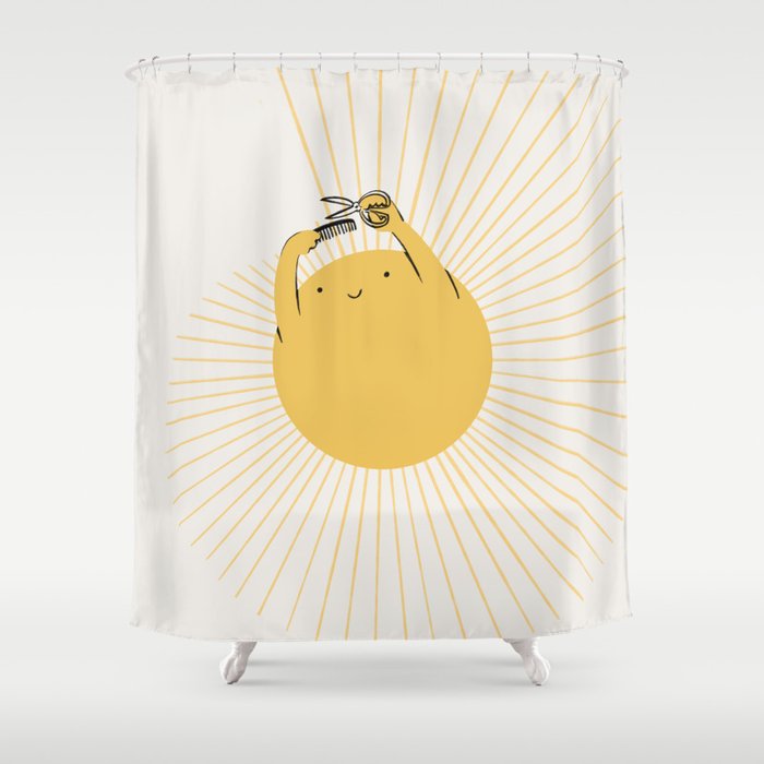 Summer Hair Cut Shower Curtain Gallery Image 1
