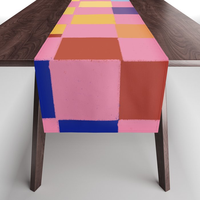 Pink squares Table Runner Gallery Image 1