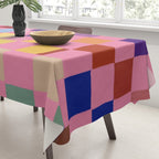 Pink squares Tablecloth Gallery Image 3