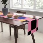Pink squares Table Runner Gallery Image 2