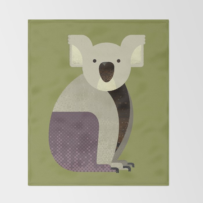 Whimsy Koala Throw Blanket Gallery Image 2