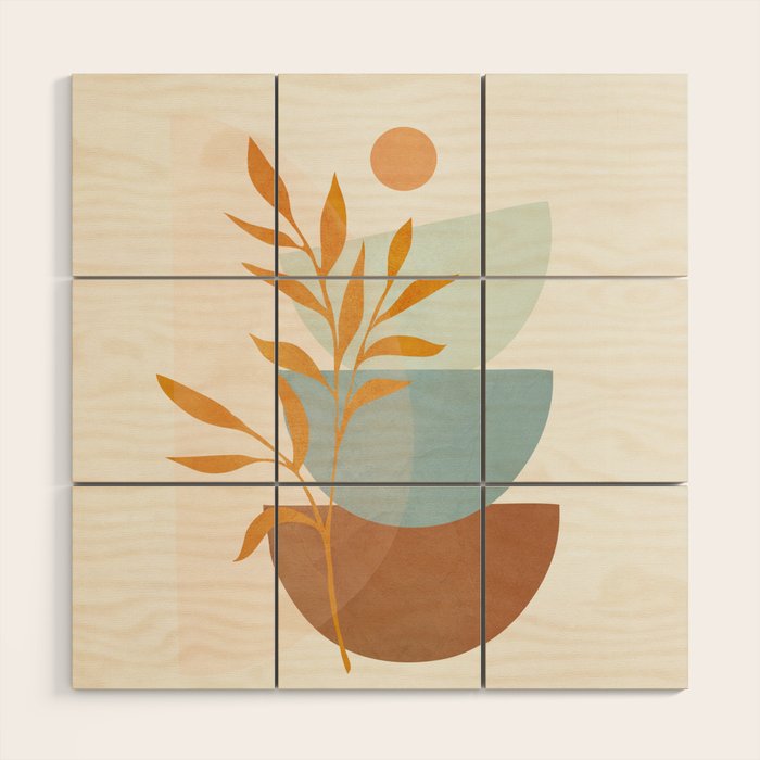 Soft Abstract Shapes 02 Wood Wall Art Gallery Image 1