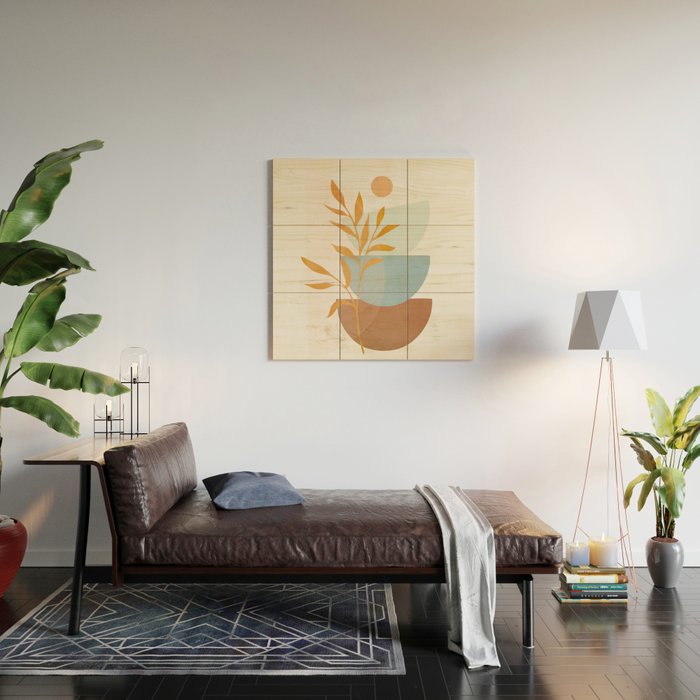 Soft Abstract Shapes 02 Wood Wall Art Gallery Image 2