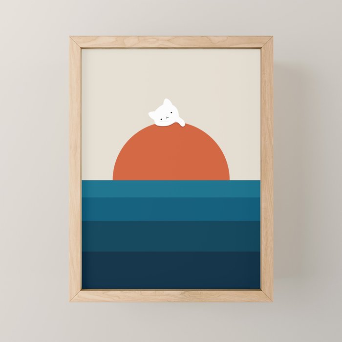 Cat Landscape 169 Mini Art Print Gallery Image 1