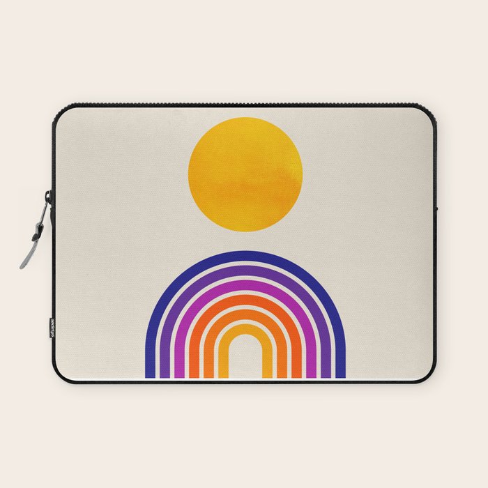 Rainbow Sun: Retro 80s Edition Laptop Sleeve Gallery Image 1