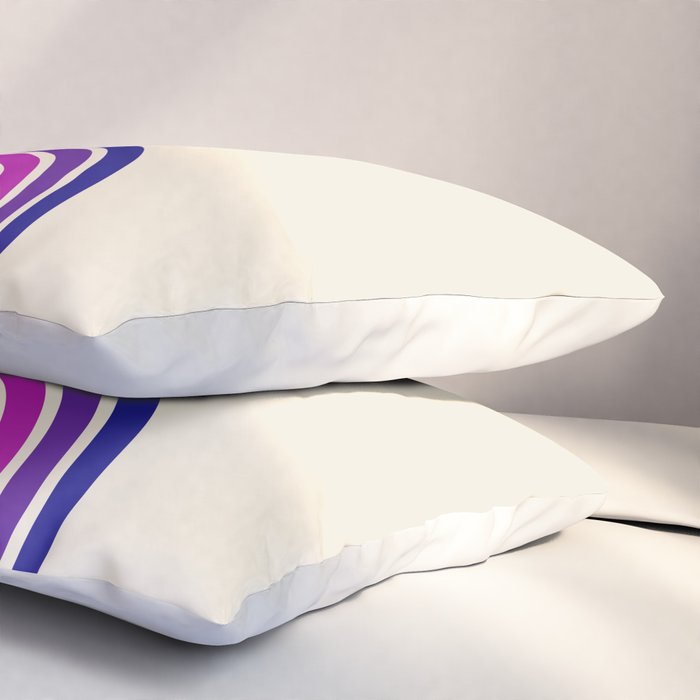 Rainbow Sun: Retro 80s Edition Pillow Sham Gallery Image 3