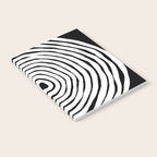 Black & White Minimalist Mid Century Abstract Ink Line Spiral Hypnotic Circle Notebook Gallery Image 2