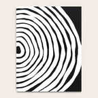 Black & White Minimalist Mid Century Abstract Ink Line Spiral Hypnotic Circle Notebook Gallery Image 4