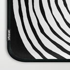Black & White Minimalist Mid Century Abstract Ink Line Spiral Hypnotic Circle Laptop Sleeve Gallery Image 3