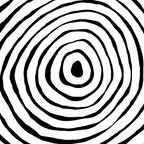Black & White Minimalist Mid Century Abstract Ink Line Spiral Hypnotic Circle Coffee Mug Gallery Image 2