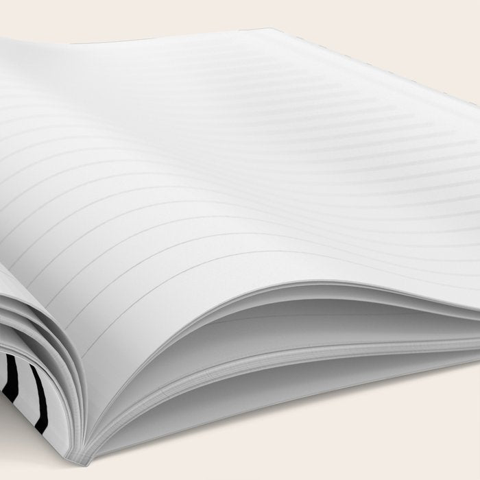 Black & White Minimalist Mid Century Abstract Ink Line Spiral Hypnotic Circle Notebook Gallery Image 2