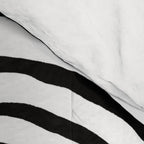 Black & White Minimalist Mid Century Abstract Ink Line Spiral Hypnotic Circle Comforter Gallery Image 4