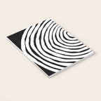 Black & White Minimalist Mid Century Abstract Ink Line Spiral Hypnotic Circle Notebook Gallery Image 3