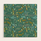 Deepsea Cryptids in Sea Green Wood Wall Art Gallery Image 1