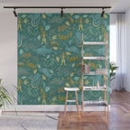 Deepsea Cryptids in Sea Green Wall Mural Gallery Image 1