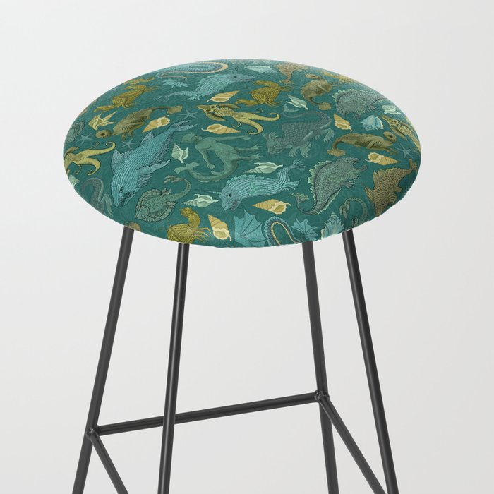 Deepsea Cryptids in Sea Green Stool Gallery Image 2