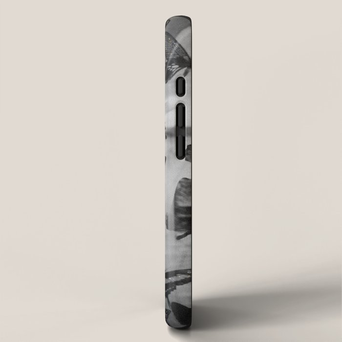 BLACK AND WHITE BUTTERFLIES | photo | sparkle and shine | wings | aesthetic | monochrome | fly  iPhone Case Gallery Image 2