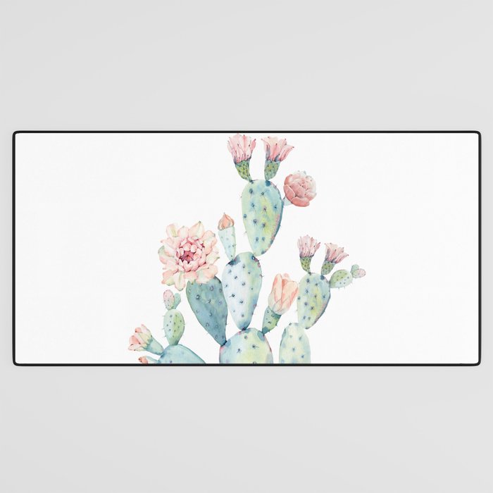 Cactus 2  White #society6 #buyart Desk Mat Gallery Image 3