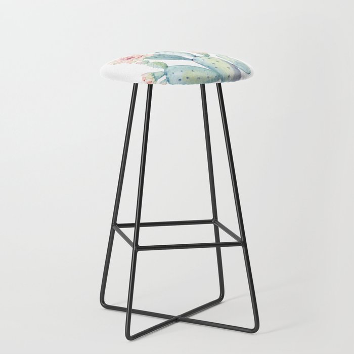Cactus 2  White #society6 #buyart Stool Gallery Image 1