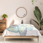 Cactus 2  White #society6 #buyart Comforter Gallery Image 3