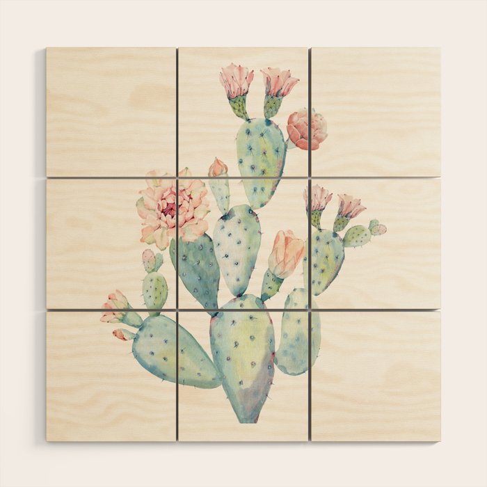 Cactus 2  White #society6 #buyart Wood Wall Art Gallery Image 1