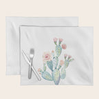 Cactus 2  White #society6 #buyart Placemat Gallery Image 1