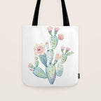 Cactus 2  White #society6 #buyart Tote Bag Gallery Image 1