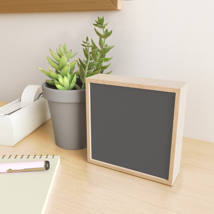 Solid Gray Grey Color Mini Art Print Gallery Image 2