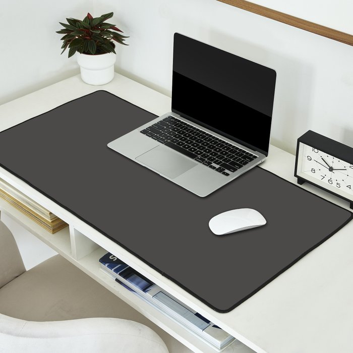 Solid Gray Grey Color Desk Mat Gallery Image 2