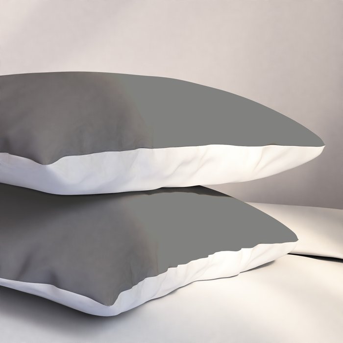 Solid Gray Grey Color Pillow Sham Gallery Image 3