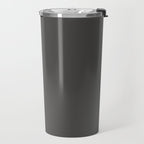 Solid Gray Grey Color Travel Mug Gallery Image 2