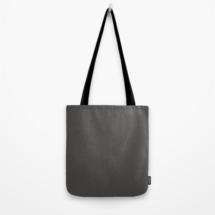 Solid Gray Grey Color Tote Bag Gallery Image 2