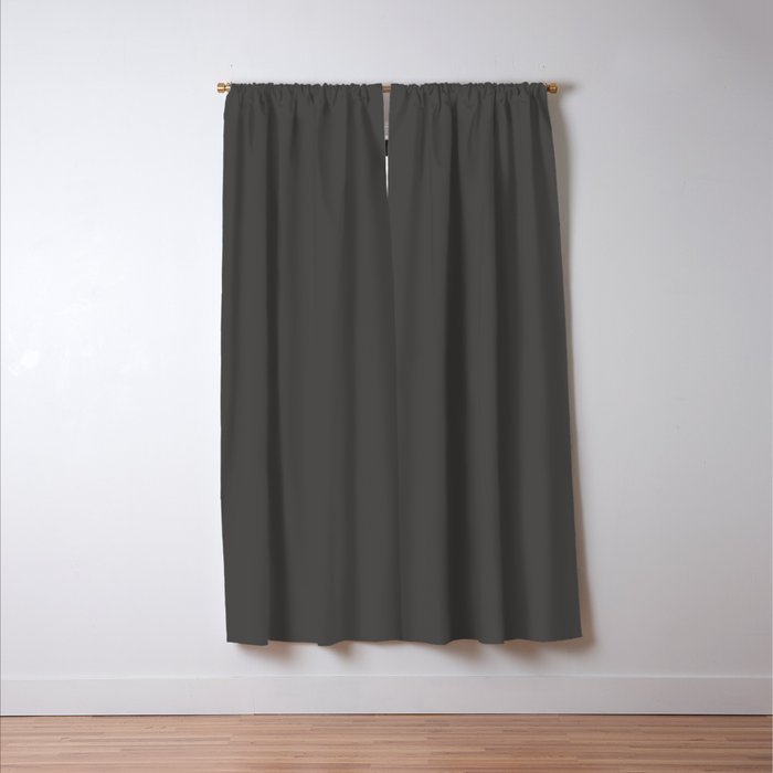 Solid Gray Grey Color Window Curtain Gallery Image 3