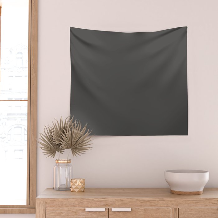 Solid Gray Grey Color Wall Tapestry Gallery Image 2