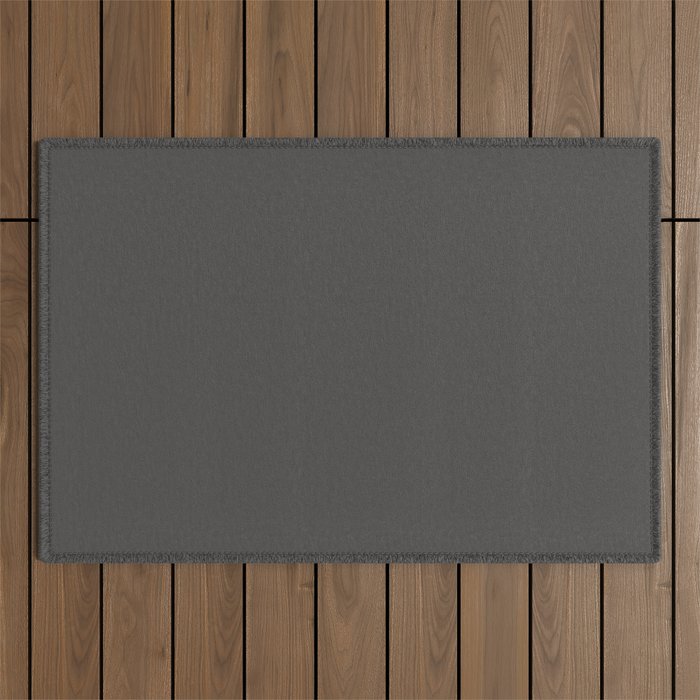 Solid Gray Grey Color Outdoor Rug Gallery Image 1