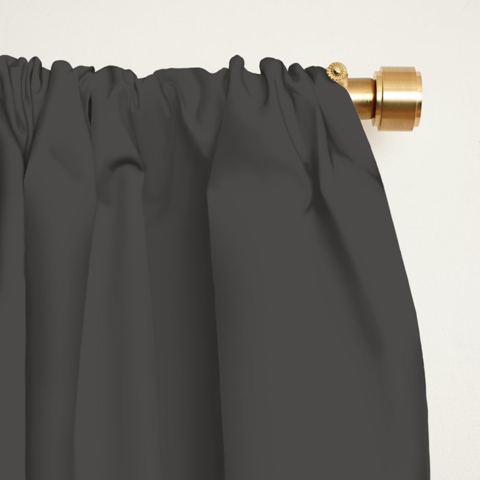 Solid Gray Grey Color Window Curtain Gallery Image 2