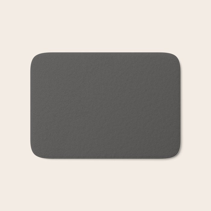 Solid Gray Grey Color Bath Mat Gallery Image 1