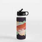 Arowana and peony 3 Water Bottle Gallery Image 1