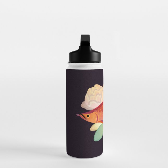 Arowana and peony 3 Water Bottle Gallery Image 3