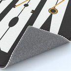 Laundry Clothespins - Gold, Black and White Rug Gallery Image 4