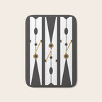 Laundry Clothespins - Gold, Black and White Bath Mat Gallery Image 1