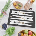 Laundry Clothespins - Gold, Black and White Cutting Board Gallery Image 2